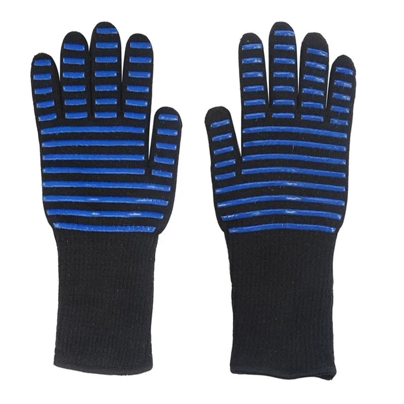 BBQ Gloves High Temperature Resistance Oven Mitts 500 800 Degrees Fireproof Barbecue Heat Insulation Microwave Oven Gloves