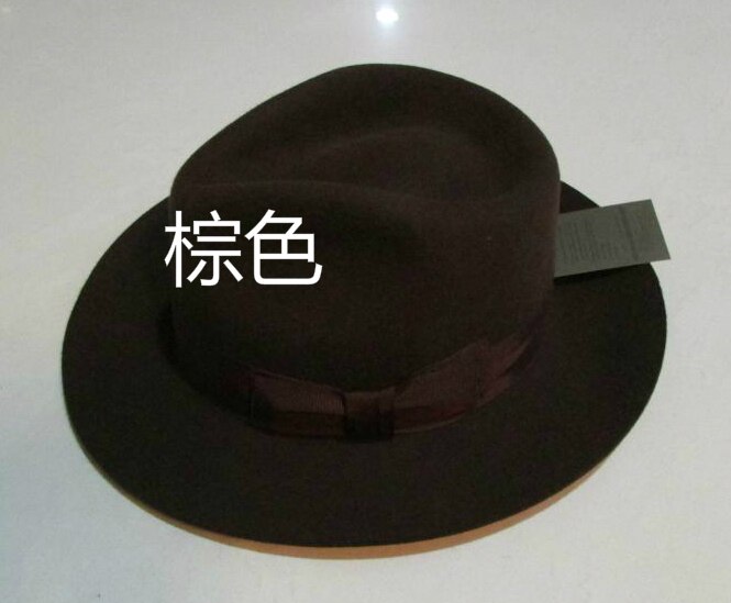 Wool Fedora Hat Unisex Felt Fedoras Hats Adult Fashion Trilby Hats Popular Headwear Wool Fedora Trilby Hats Man's Cap B-8130