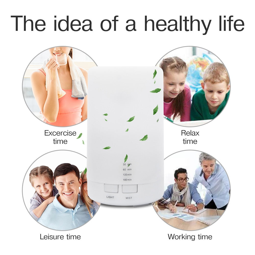 USB Humidifier Ultrasonic Aroma Diffuser Essential Oil Electric Air Purifier Difusor Grain Lamp Aromatherapy For Office Or Home