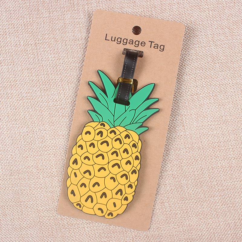 Pineapple Travel Accessories Creative Luggage Tag Silica Gel Suitcase ID Tags