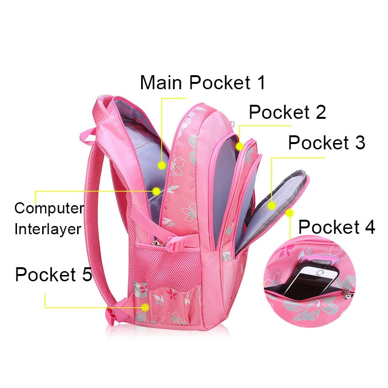Floral Girls Backpacks School Bags For Girls Set children school bags Children's Backpack Kids Backpacks school backpack