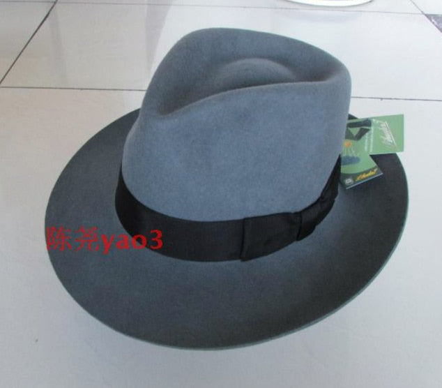 Wool Fedora Hat Unisex Felt Fedoras Hats Adult Fashion Trilby Hats Popular Headwear Wool Fedora Trilby Hats Man's Cap B-8130
