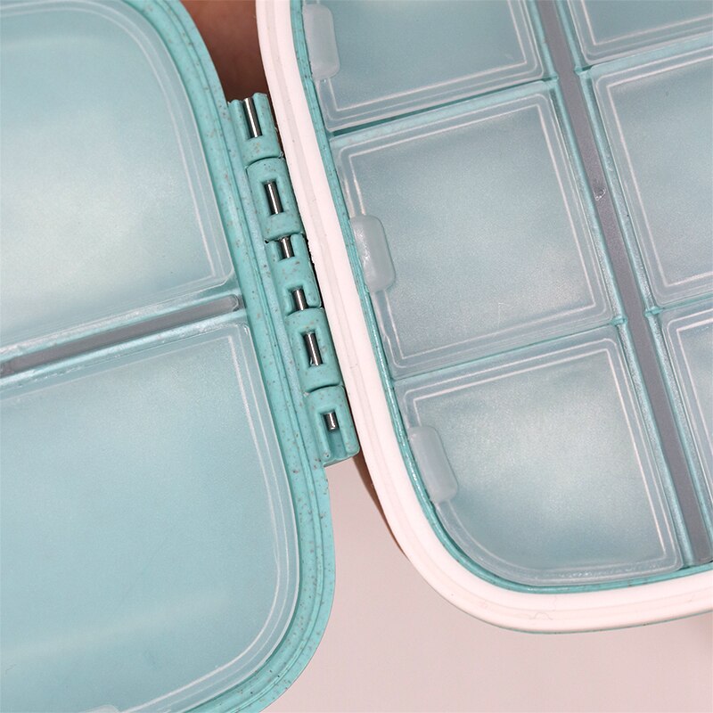 8 grids organizer container for tablets travel pill box with Seal ring Small box for tablets Wheat straw container for medicines