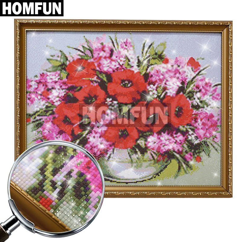 HOMFUN Full Square/Round Drill 5D DIY Diamond Painting "Animal dog sugar" Embroidery Cross Stitch 5D Home Decor Gift A18272
