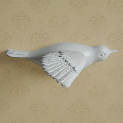 Resin Birds Creative For Wall 3d Sticker Living Room Animal Figurine Wall Murals tv Wall Background Decorative Home Decor Birds
