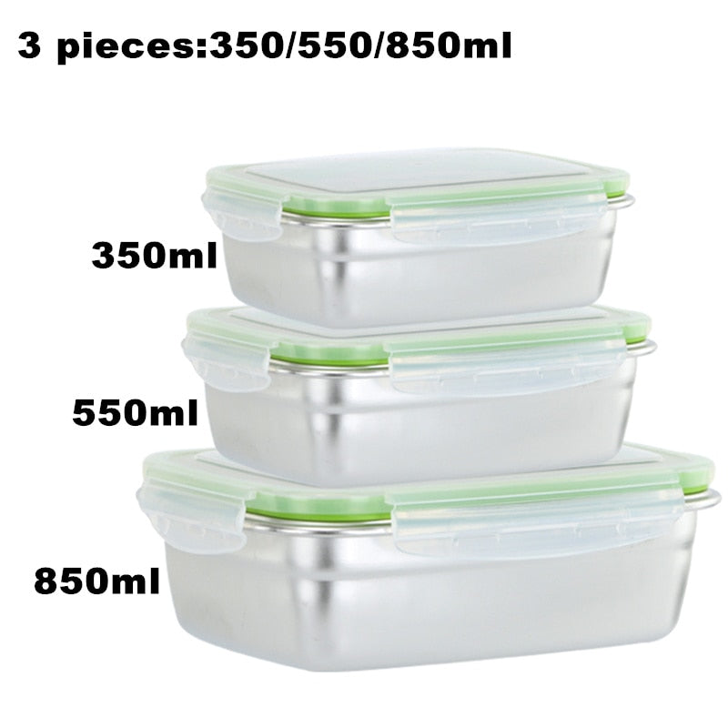 Goldbaking Stainless Steel Lunch Containers Food Preservation Leak Proof Food Storage Container Bento Box