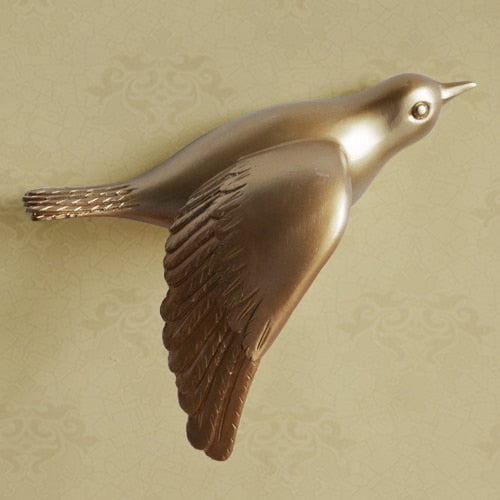 Resin Birds Creative For Wall 3d Sticker Living Room Animal Figurine Wall Murals tv Wall Background Decorative Home Decor Birds