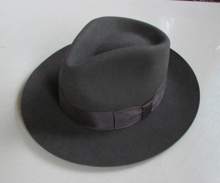 Wool Fedora Hat Unisex Felt Fedoras Hats Adult Fashion Trilby Hats Popular Headwear Wool Fedora Trilby Hats Man's Cap B-8130