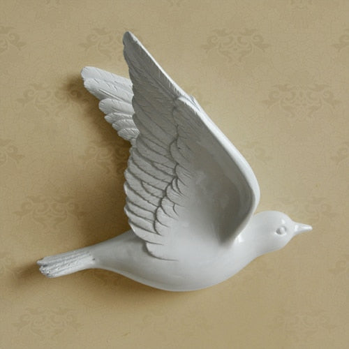 Resin Birds Creative For Wall 3d Sticker Living Room Animal Figurine Wall Murals tv Wall Background Decorative Home Decor Birds