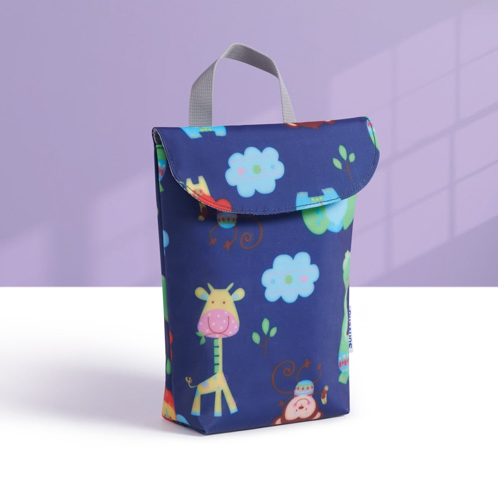 Sunveno Baby Diaper Bag Organizer Reusable Waterproof Wet/Dry Cloth Bag