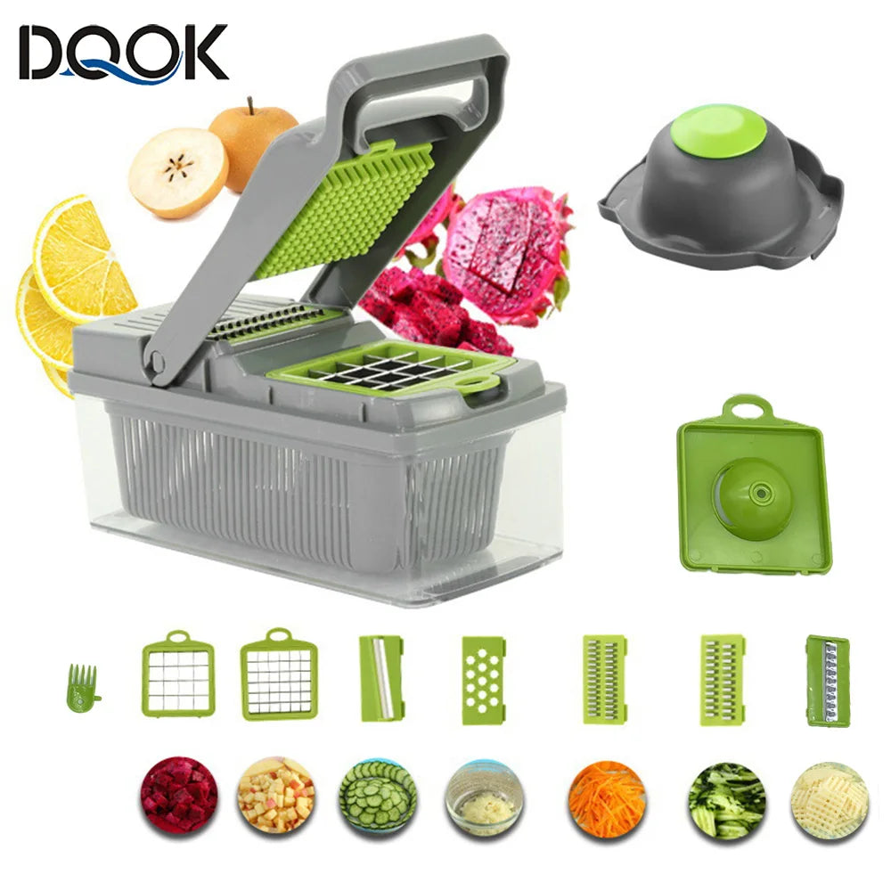 Vegetable Cutter Multifunctional Slicer Fruit Potato Peeler Carrot Grater Kitchen accessories basket vegetable slicer