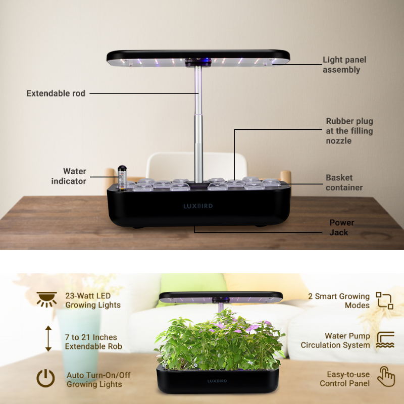 Automatic Nursery Pots Flower Vegetable Garden Pots Planter Hydroponics Growing System Indoor Herb Gardening Starter Kit