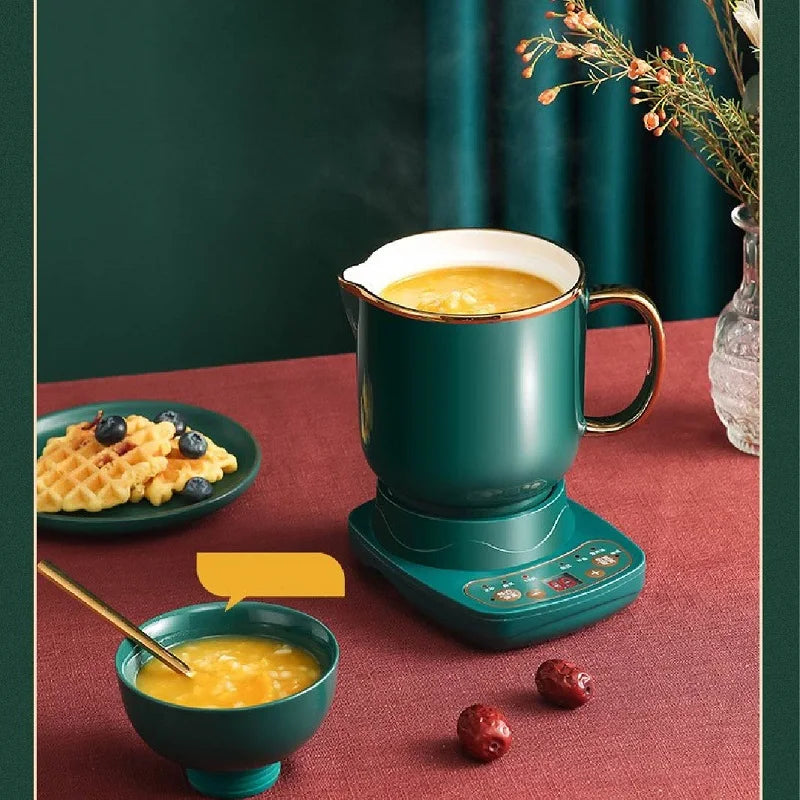 110V/220V Health Cup Home Electric Kettle Heating Cup Office Tea Maker 9.5h Appointment Electric Stew Cup Auto Keep Warm 600ml