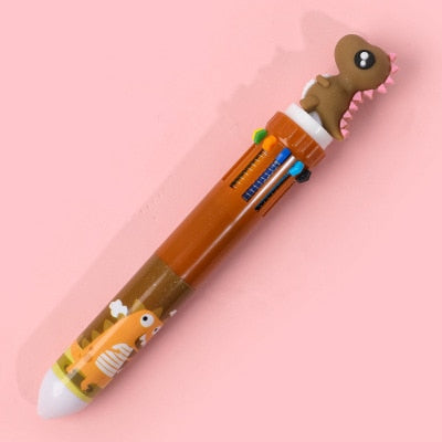 10 Colors Ballpoint Pen Kawaii Stationery Cute Pens