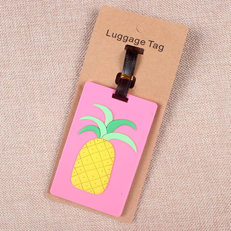 Pineapple Travel Accessories Creative Luggage Tag Silica Gel Suitcase ID Tags