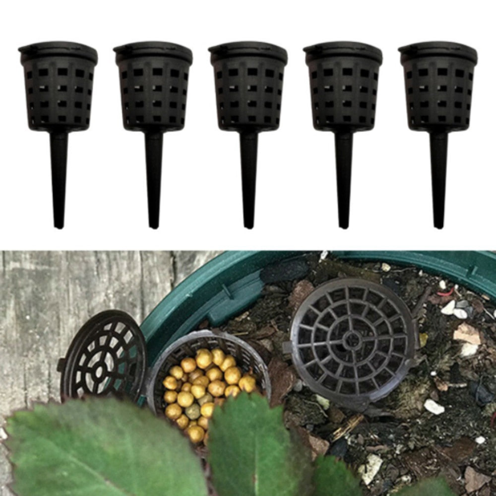 50Pcs Plant Fertilizer Baskets With Lid Orchid Cultivate Park Root Nursery Pots Bonsai Portable Automatic Fertilizer Pot Box