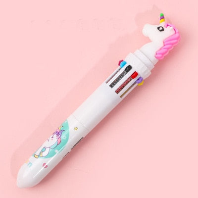 10 Colors Ballpoint Pen Kawaii Stationery Cute Pens