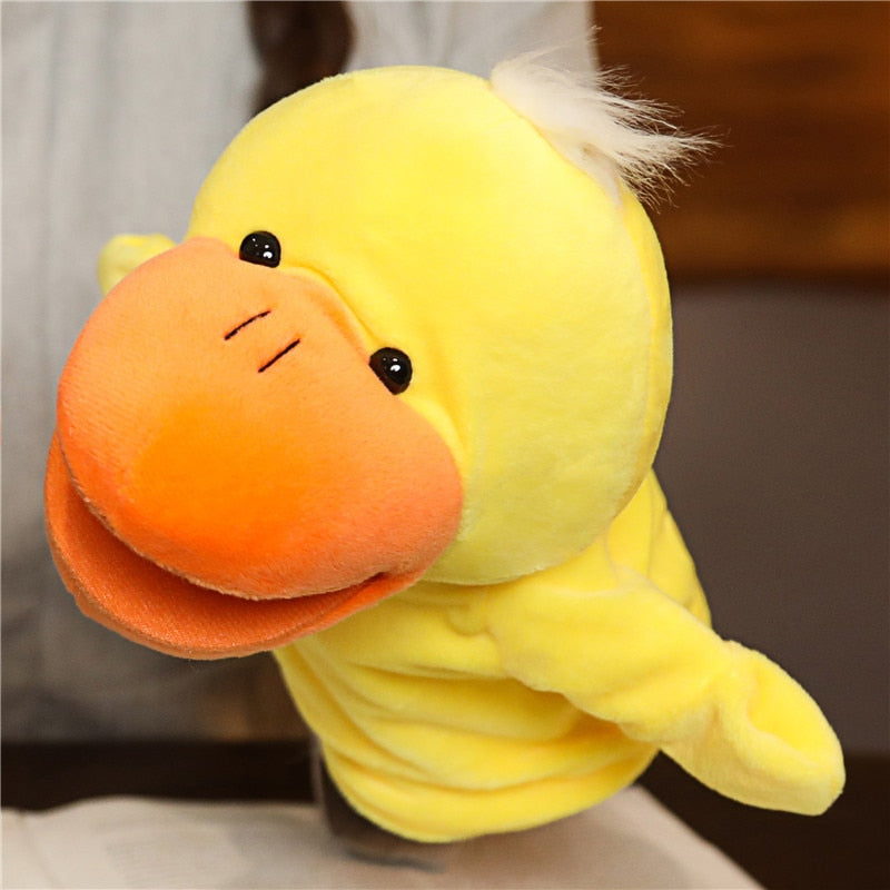 Stuffed Plush Animals Toys Hand Finger Story Puppet Kawaii Dolls Educational Baby Toys Lion Elephant Bunny Monkey Children GIft