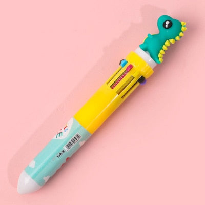 10 Colors Ballpoint Pen Kawaii Stationery Cute Pens