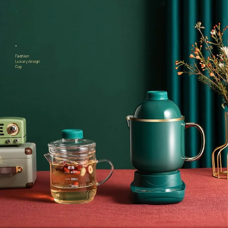 110V/220V Health Cup Home Electric Kettle Heating Cup Office Tea Maker 9.5h Appointment Electric Stew Cup Auto Keep Warm 600ml