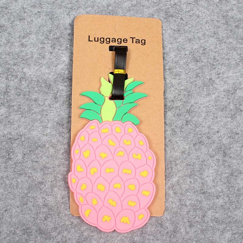 Pineapple Travel Accessories Creative Luggage Tag Silica Gel Suitcase ID Tags