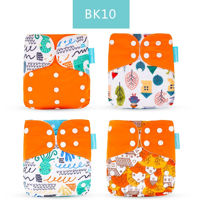 Baby Nappy 4Pcs/Set Diaper Cover Waterproof&Reusable Cloth Diaper