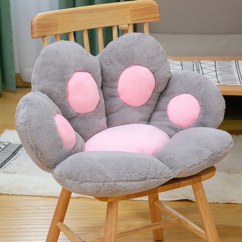 Kawaii Cat Paw Seat Cushion Squishy Giant Stuffed Plush Soft Sofa Indoor Home Chair Decor Pillow Cute Birthday Gift For Girls