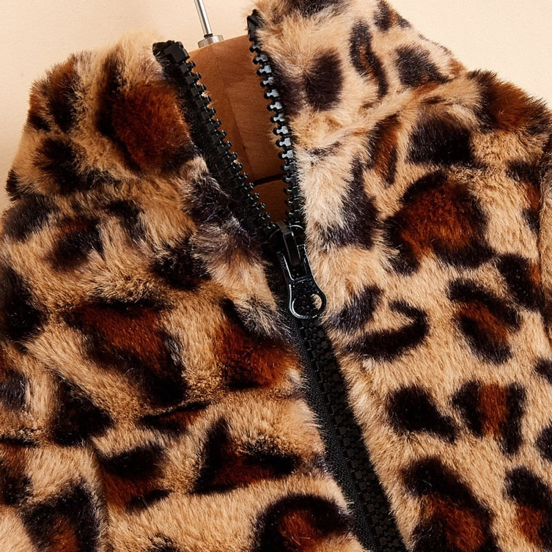 Dog Clothes for Dogs Pet Sweater Winter Leopard Print French Bulldog Soft Coat Medium Dog Clothes Fur Hoodies