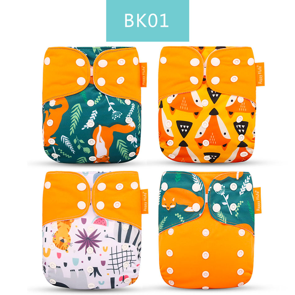 Baby Nappy 4Pcs/Set Diaper Cover Waterproof&Reusable Cloth Diaper