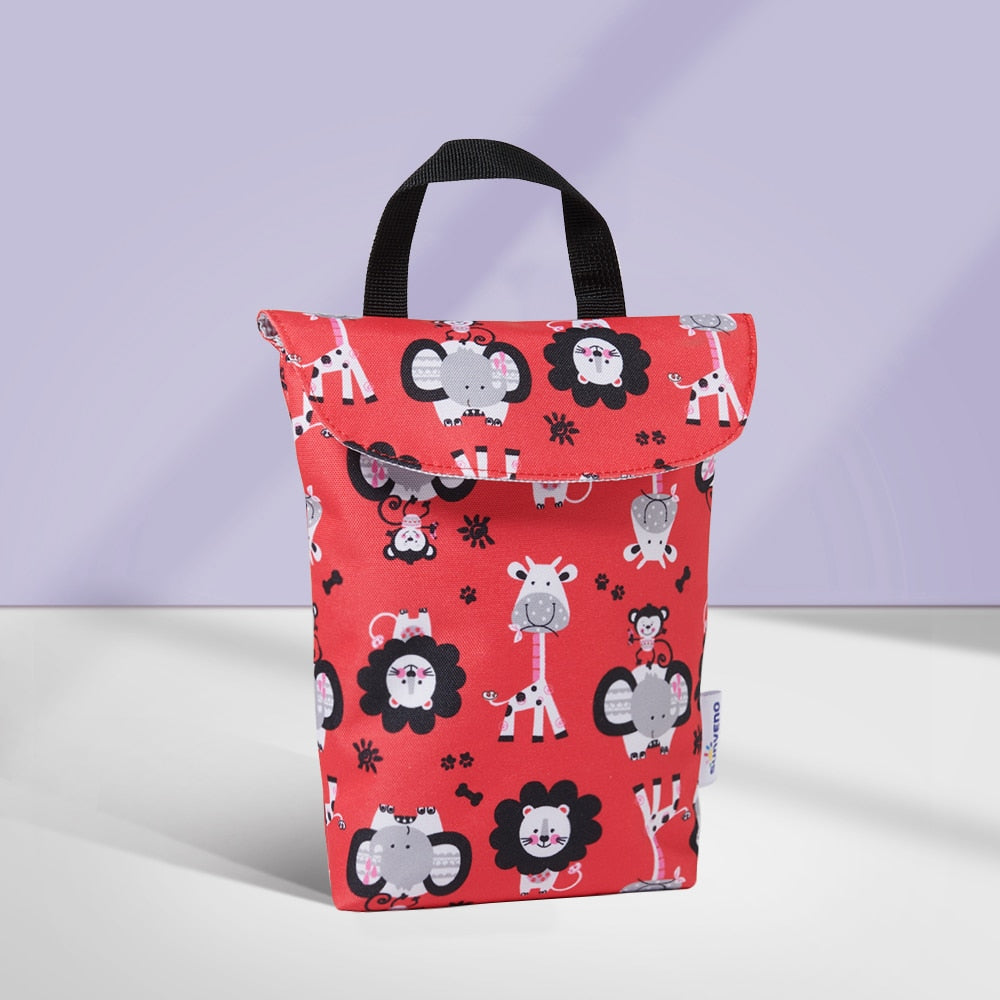 Sunveno Baby Diaper Bag Organizer Reusable Waterproof Wet/Dry Cloth Bag