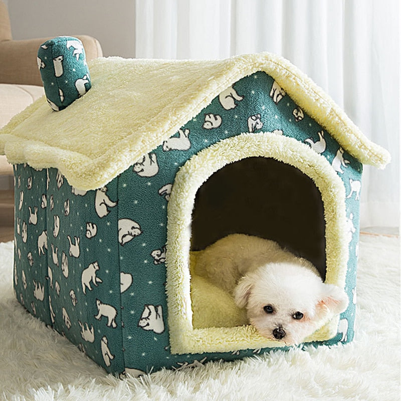 Foldable Cat Bed Pet Dog House Winter Cat Villa Sleep Kennel Removable Warm Nest Enclosed Tents Cave Sofa Pet Supplies cama gato