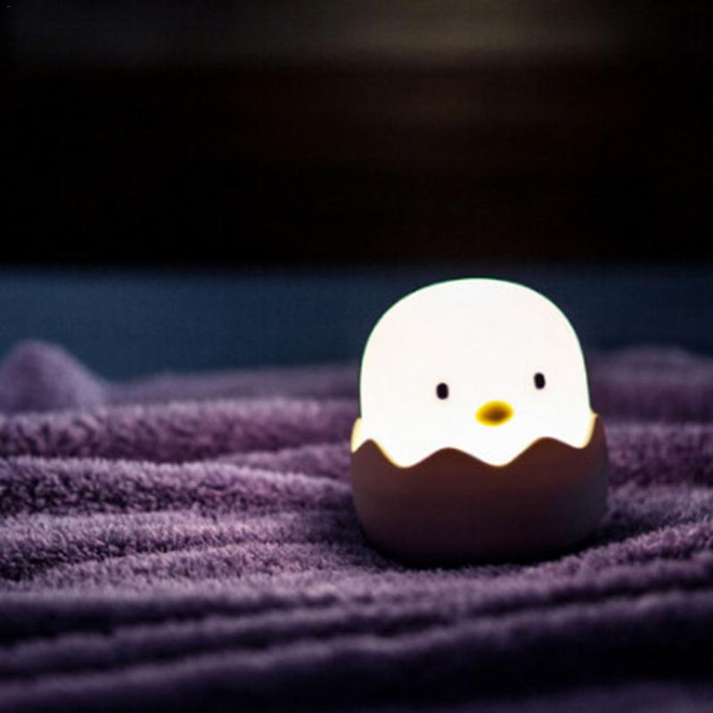 Silicone Chicken Egg Touch Sensor LED Night Light - Great for Kids rooms - USB Charge - Night Lamp