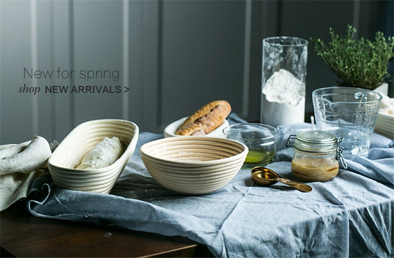 Round /Oval Banneton Brotform Bread Proofing Proving Rattan Basket Bread Banneton Dough Wicker DIY Tool
