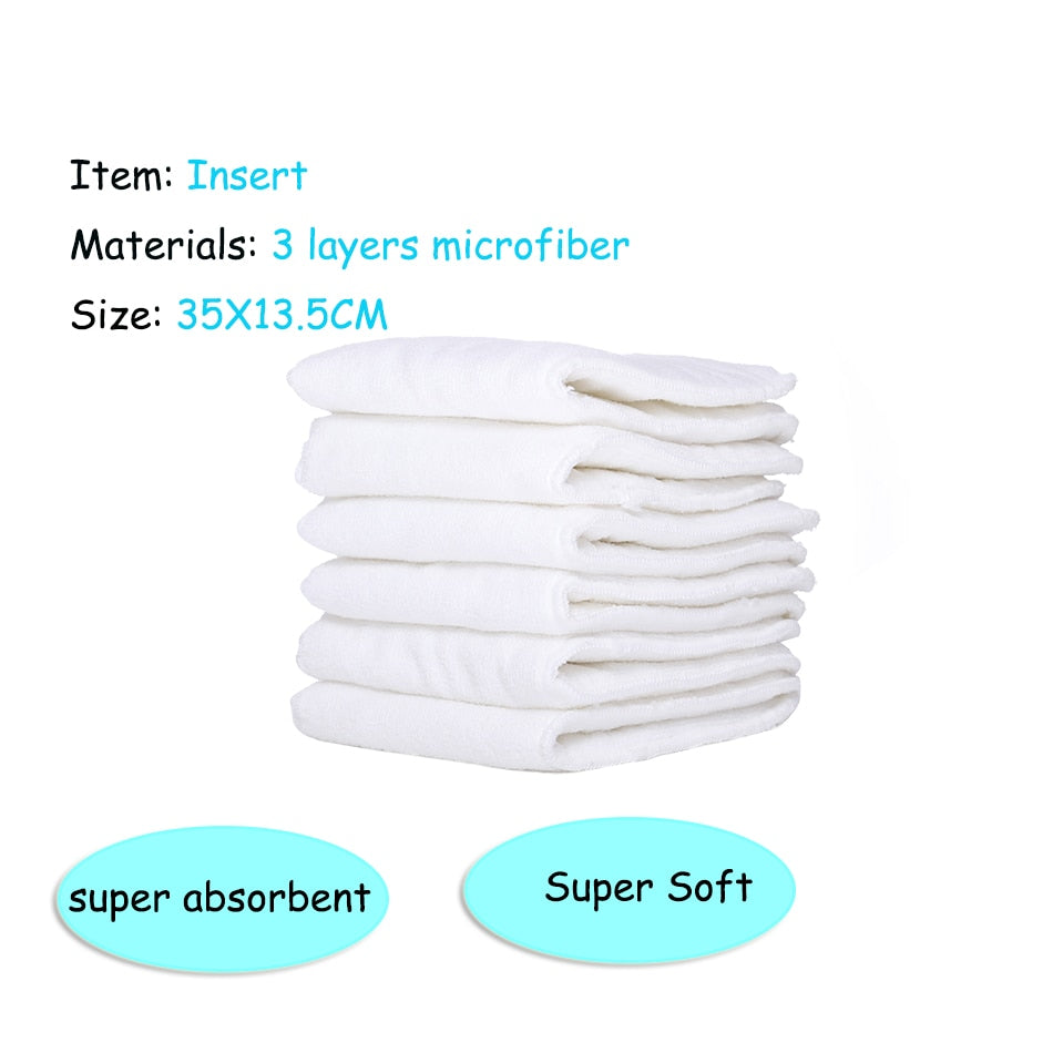 Baby Nappy 4Pcs/Set Diaper Cover Waterproof&Reusable Cloth Diaper