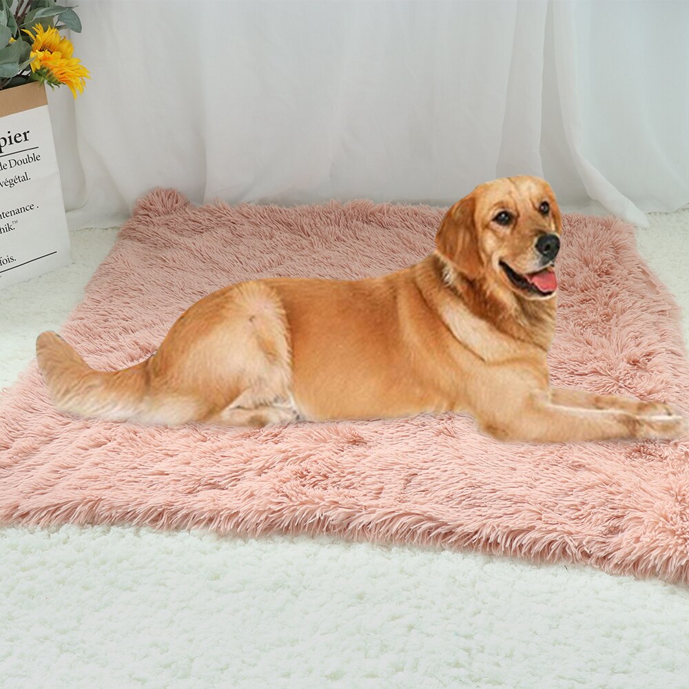 Soft Dog Mat Blanket Fluffy Long Plush Pet Puppy Cat Bed Mattress For Small Medium Dogs Cats Warm Sleeping Cover Dog Supplies