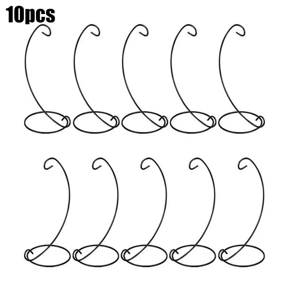 5/10pcs Iron Stand Christmas Hanging Bauble Holder Stand Hanger Tree Plant Light Xmas Gift Iron Holder Flower Basket