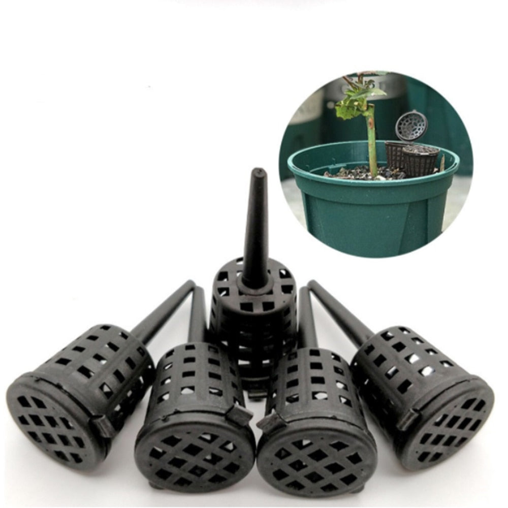 50Pcs Plant Fertilizer Baskets With Lid Orchid Cultivate Park Root Nursery Pots Bonsai Portable Automatic Fertilizer Pot Box