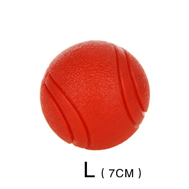 HOOPET Dog Toy Rubber Ball Bite-resistant Ball Toy for Dogs Puppy Teddy Pitbull Red Color Solid Ball S-XL Pet Supplies