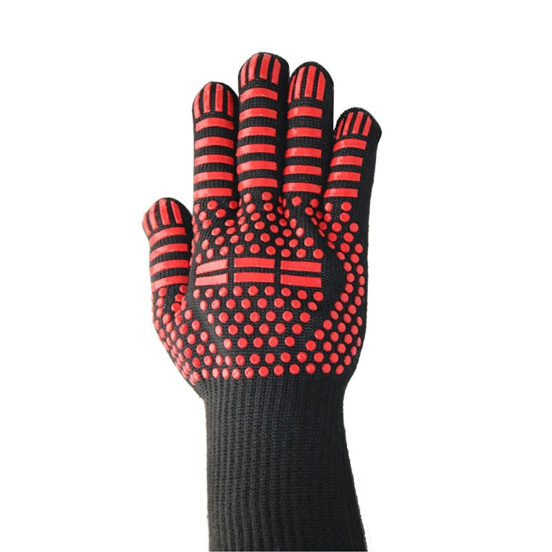 BBQ Gloves High Temperature Resistance Oven Mitts 500 800 Degrees Fireproof Barbecue Heat Insulation Microwave Oven Gloves