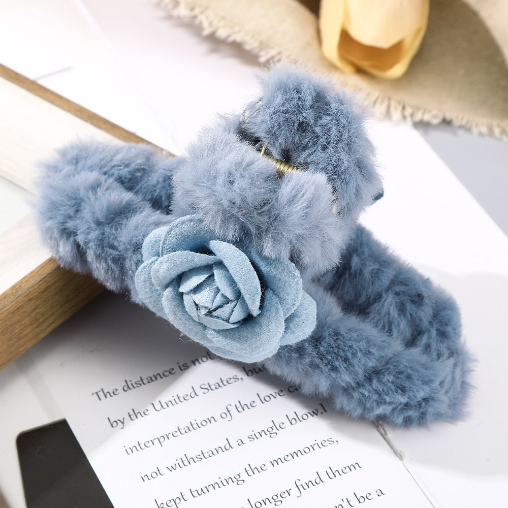 Cute Colorful Soft Plush Hair Claws