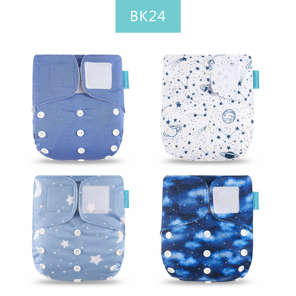 Baby Nappy 4Pcs/Set Diaper Cover Waterproof&Reusable Cloth Diaper
