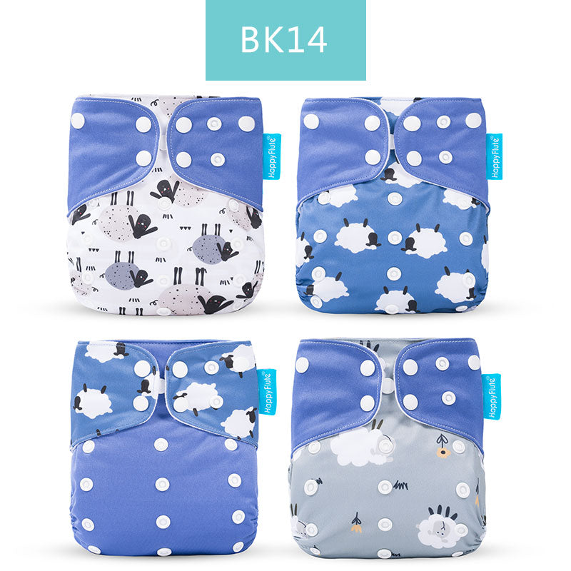 Baby Nappy 4Pcs/Set Diaper Cover Waterproof&Reusable Cloth Diaper