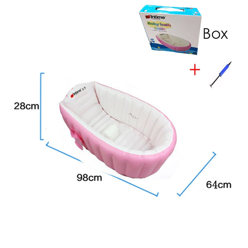 Baby Inflatable Bath Tub PVC Tubs Shower Set Portable Children 's Household Small Supplies Newborn Products