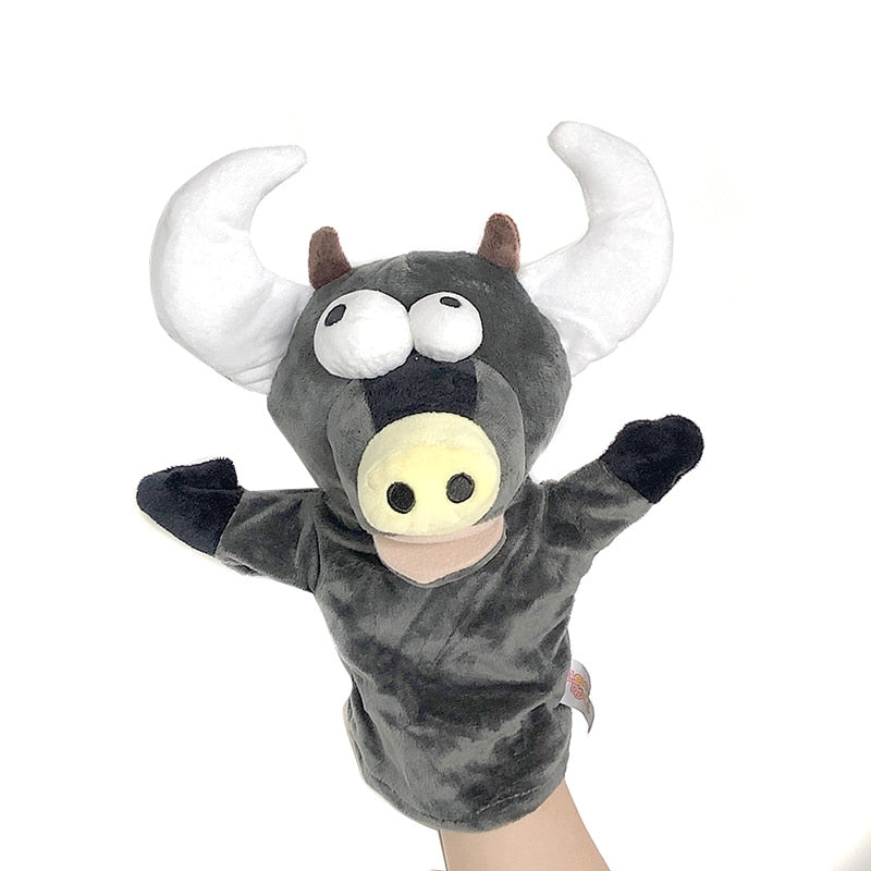 Stuffed Plush Animals Toys Hand Finger Story Puppet Kawaii Dolls Educational Baby Toys Lion Elephant Bunny Monkey Children GIft
