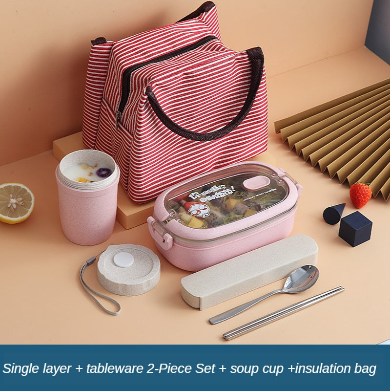 Multi-Layer Bento Box Japanese Style Portable Outdoor 304 Stainless Steel Thermal Lunch Box for Kids with Compartment Food Boxs