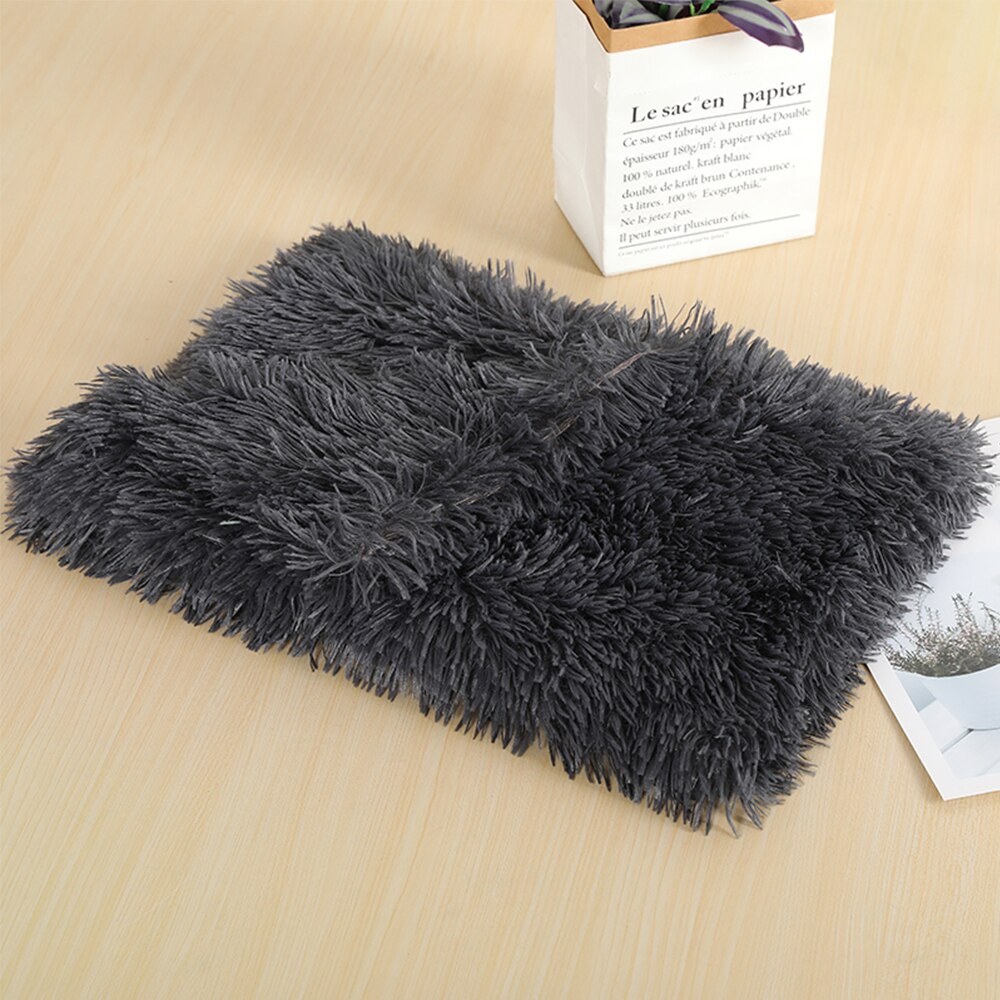 Soft Dog Mat Blanket Fluffy Long Plush Pet Puppy Cat Bed Mattress For Small Medium Dogs Cats Warm Sleeping Cover Dog Supplies