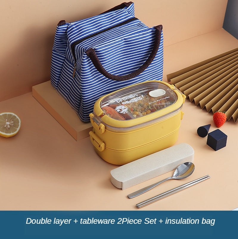 Multi-Layer Bento Box Japanese Style Portable Outdoor 304 Stainless Steel Thermal Lunch Box for Kids with Compartment Food Boxs