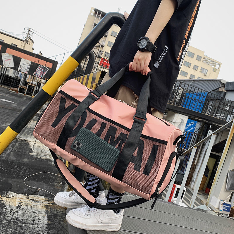 New Travel Bag Women's Large Capacity Handbag Men's Dry Wet Separation Sports Gym Bag Bag