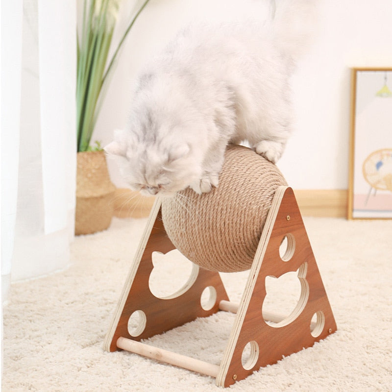 New Cat Toy Interactive Cat Scratcher Board Kitten Sisal Rope Ball Scratch Paws Pet Grinding Scratching Cats For Scratcher Toys