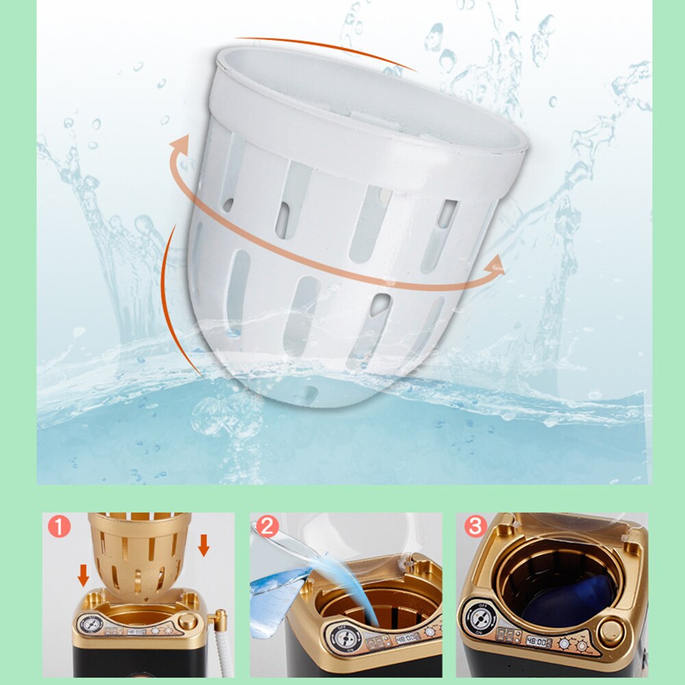 Makeup Sponge Cleaning Machine Mini Washing Machine with Dryer Make Up Powder Puff Electric Washer Women Children Kids Gifts